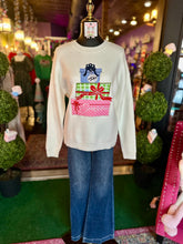 Load image into Gallery viewer, Christmas Present Patchwork Knit Sweater
