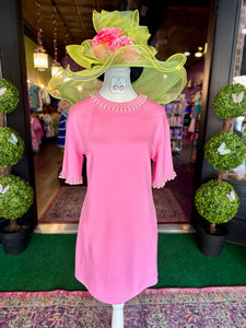 Powder Pink Pearl Studded Dress