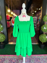 Load image into Gallery viewer, Kelly Green Woven Dress
