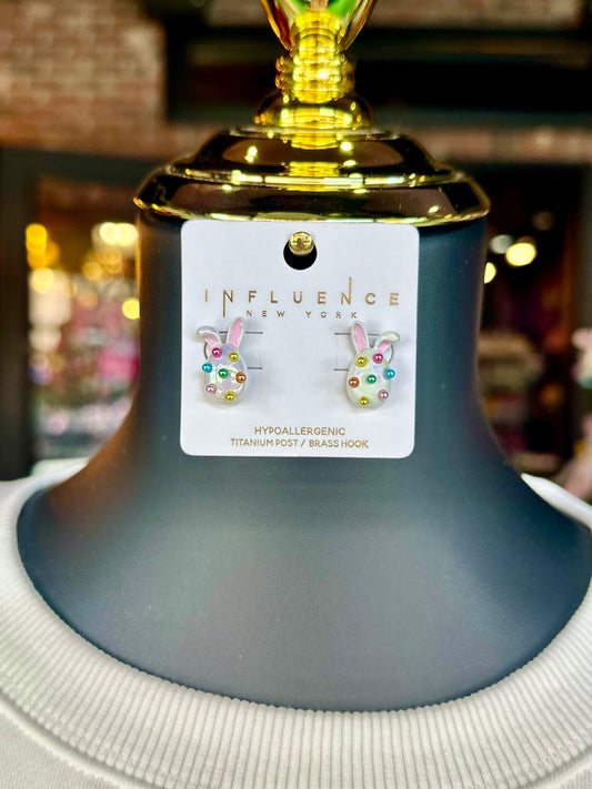 Bunny Easter Egg Studs