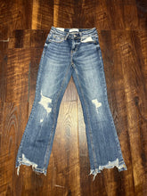 Load image into Gallery viewer, “Spellbound” Crop Kick Flare Jeans
