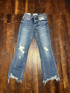 “Spellbound” Crop Kick Flare Jeans