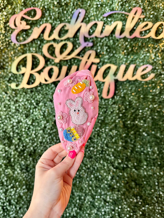 Beaded Easter Egg & Bunny Headband