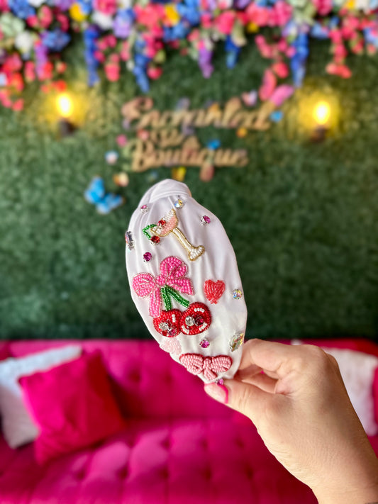 Cherry, Bow, & Cocktail Headband