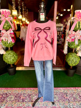 Load image into Gallery viewer, Pink Sequin Bow Sweater
