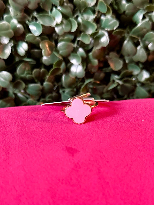 Pink Clover Ring