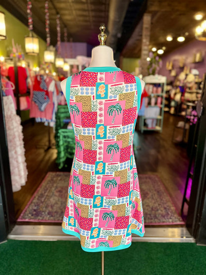 Tropical Patchwork “Lucy” Tank Dress