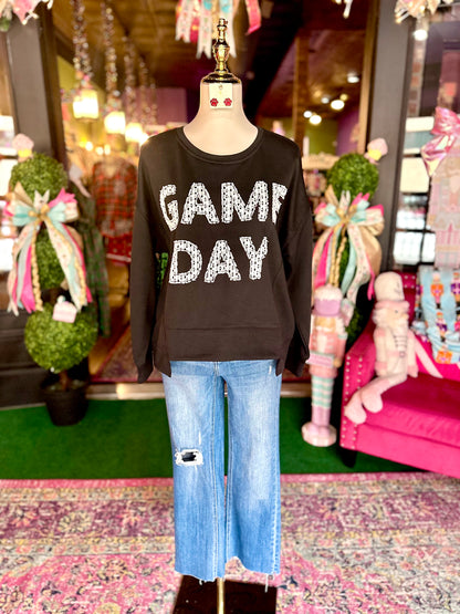 Black & White GAME DAY Pullover