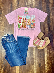 Comfort Colors Happy Easter tee
