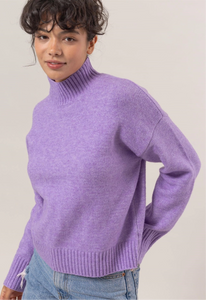 Lavender High Neck Sweater