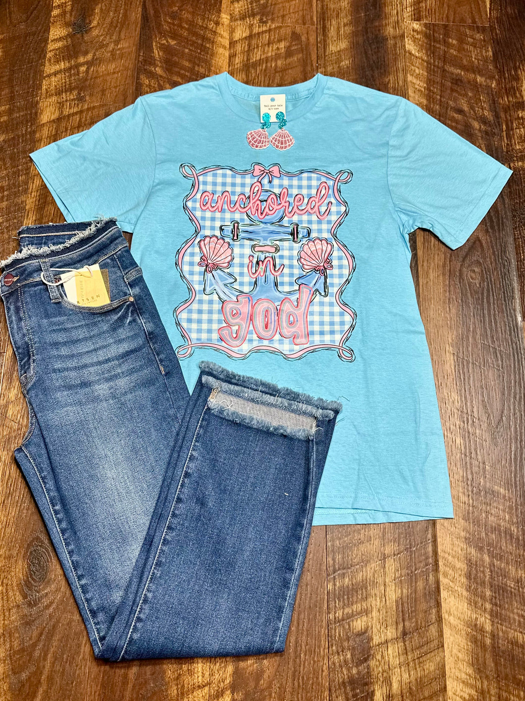 Anchored in God tee