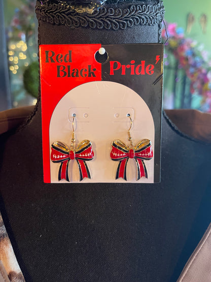 GameDay Football Bow Earrings
