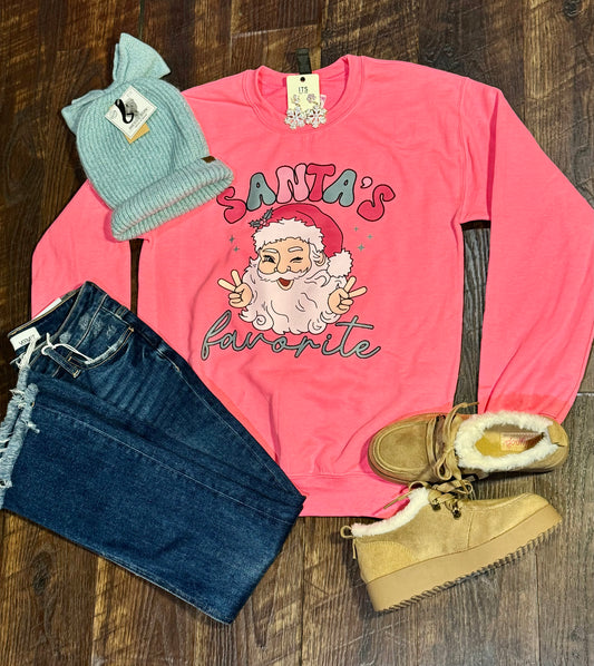 “ Santa’s Favorite ” sweatshirt