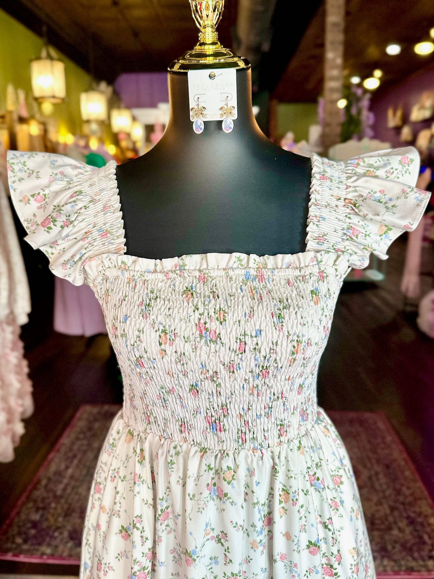 Ivory Garden Grace Midi Dress