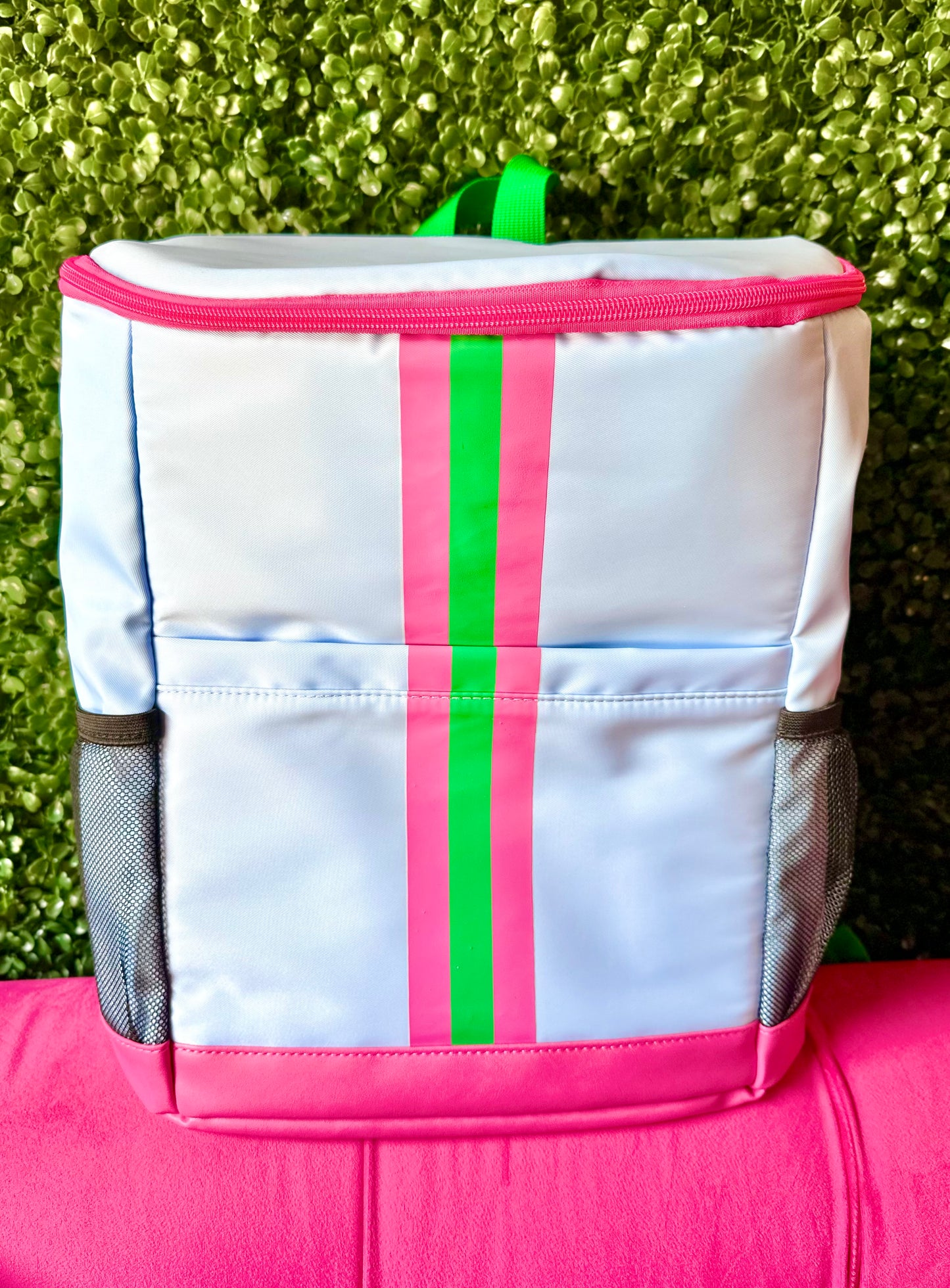 Light Blue & ColorBlock-Accent Cooler Backpack