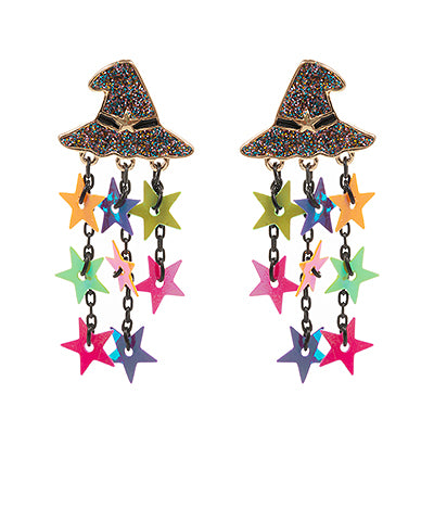 Witch’s Hat & Star Tassel Earrings