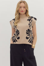 Load image into Gallery viewer, Ecru &amp; Black Floral Sweater
