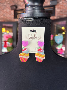 Multicolor Cupcake earrings