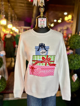 Load image into Gallery viewer, Christmas Present Patchwork Knit Sweater
