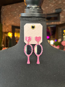 Pink Mirror earrings