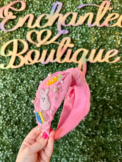 Beaded Easter Egg & Bunny Headband
