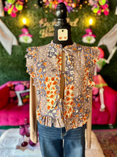 Load image into Gallery viewer, Marigold Breeze Floral Patchwork Quilted Vest
