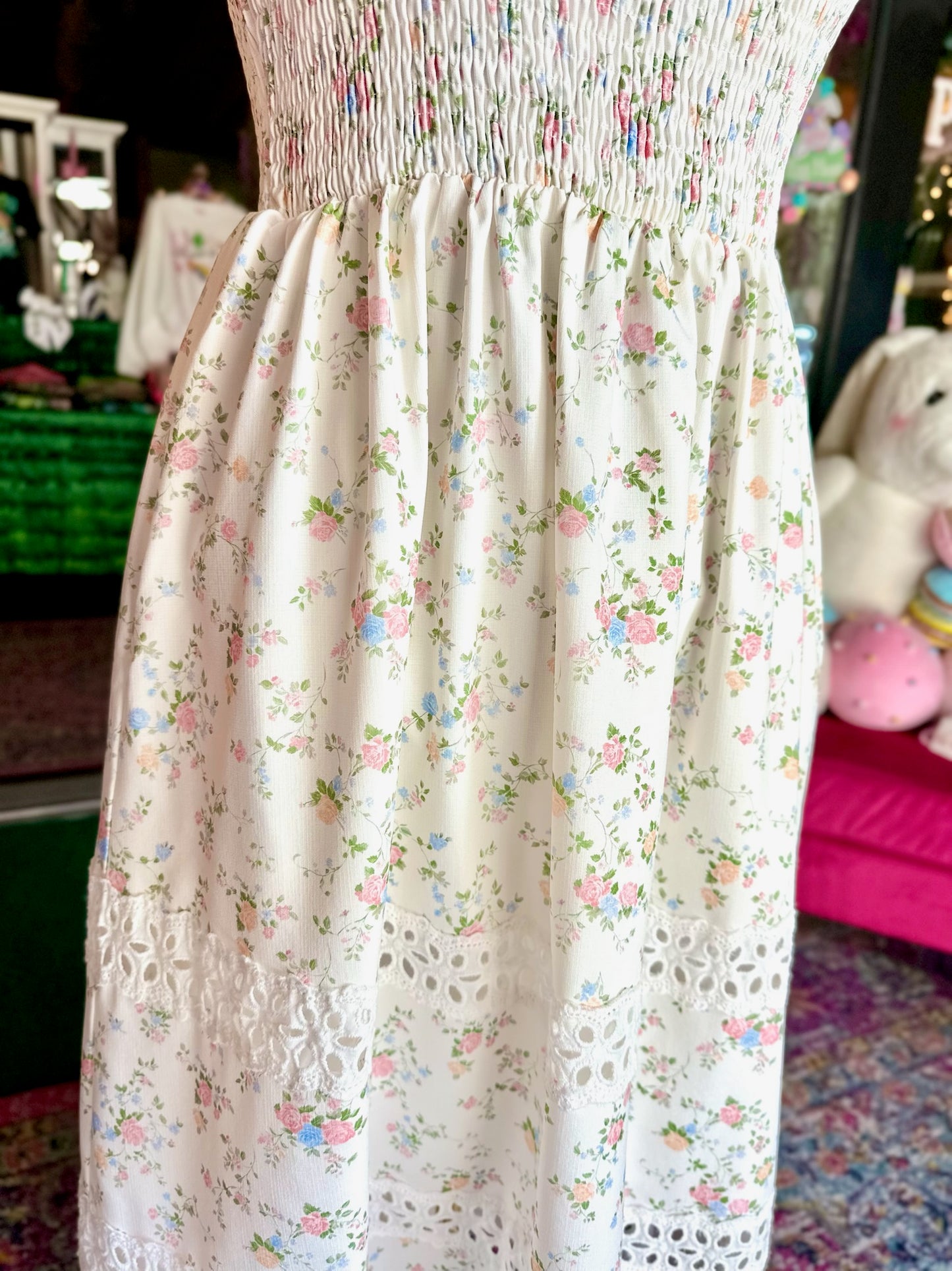 Ivory Garden Grace Midi Dress