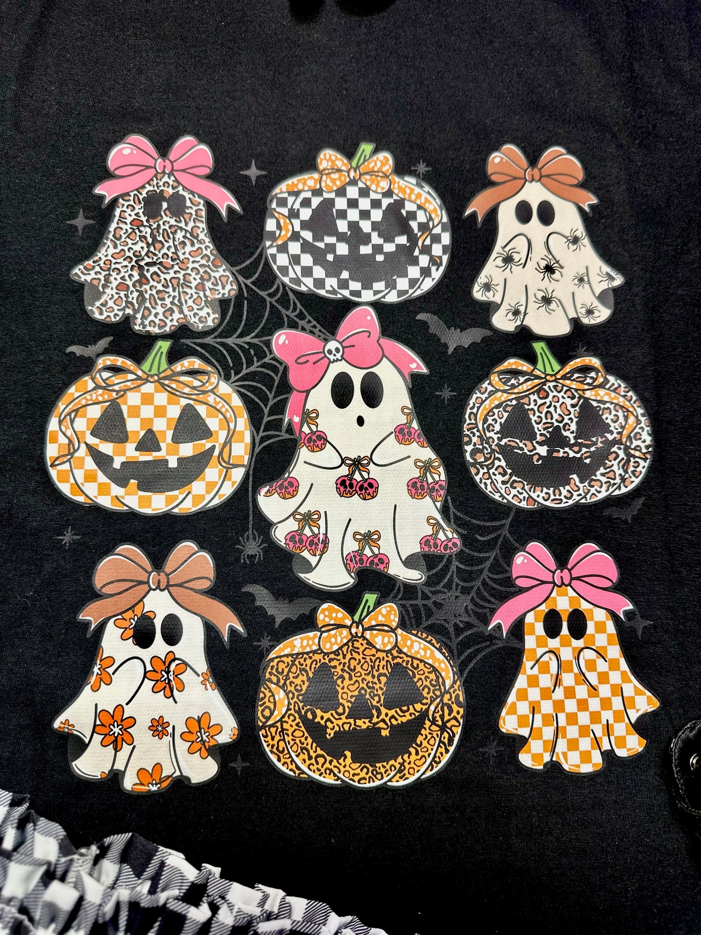 Coquette Multi-Print Ghost & Jack O’ Lanterns T-Shirt