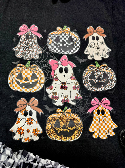 Coquette Multi-Print Ghost & Jack O’ Lanterns T-Shirt