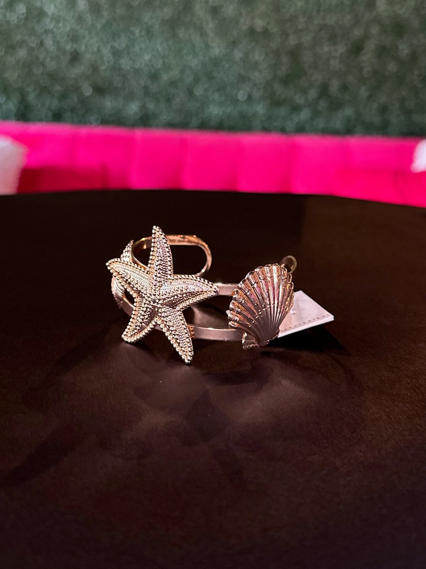 Shell & Starfish Cuff Bracelet