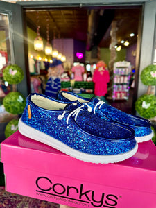 Corkys Electric Blue Glitter Shoes