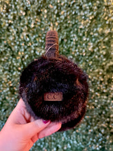 Load image into Gallery viewer, Black Faux Mink Fur Knitted Earmuffs
