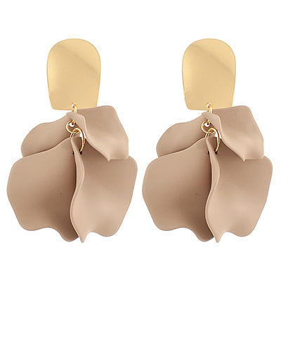 Color Coated Petal Earrings