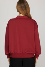 Load image into Gallery viewer, Berry Quarter Zip Sweatshirt

