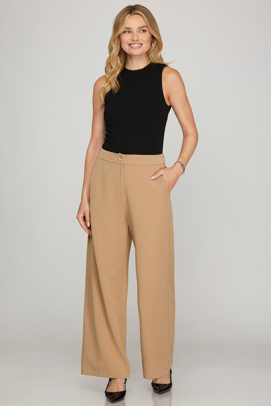 Taupe Woven Pants