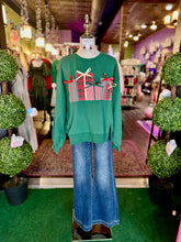 Load image into Gallery viewer, Hunter Green Christmas Present Pullover
