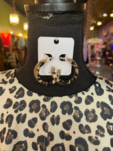 Load image into Gallery viewer, Layered Leather Wrap &amp; Gold Hoop Earrings
