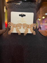 Load image into Gallery viewer, Gold Dipped Bow Drop Earrings
