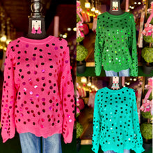 Load image into Gallery viewer, Sequin Disc Knit Sweaters
