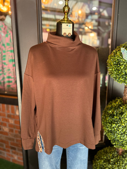 Chocolate Luxeknit Oversized Pullover