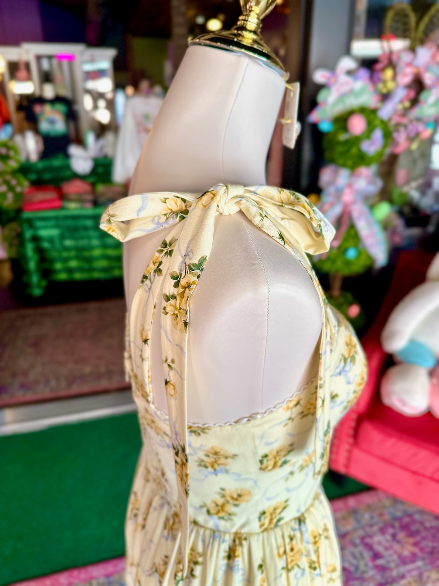 Lemon Lace Daydream Floral Romper