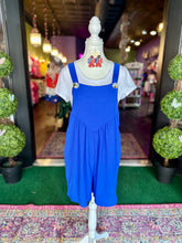 Load image into Gallery viewer, Royal Blue Overall Romper
