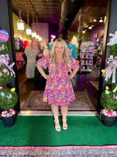 Load image into Gallery viewer, Pink Tropical Print Dress
