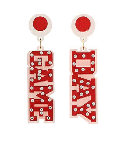 Red & White GAME DAY Earrings