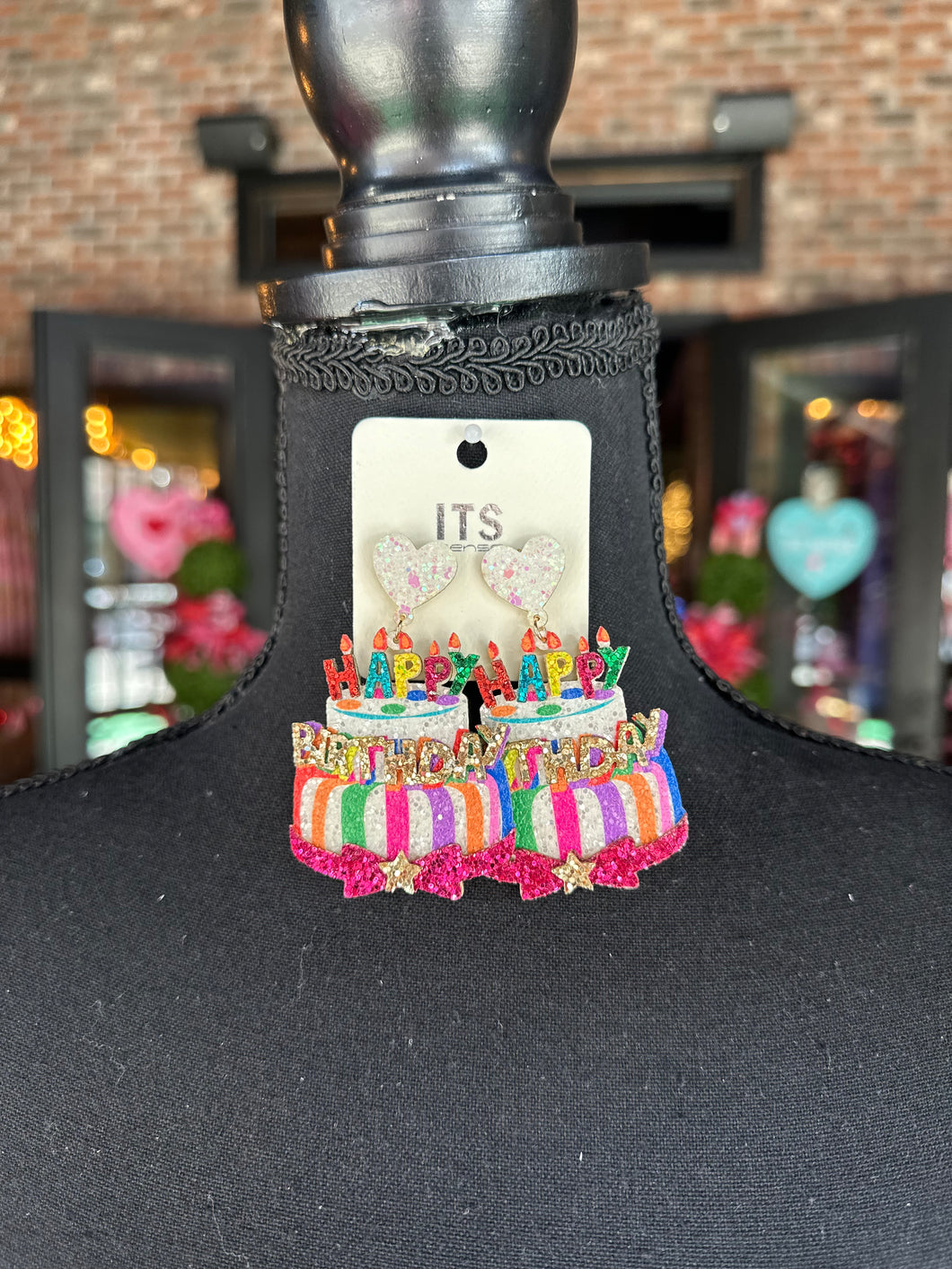 Colorful Birthday Cake Earrings