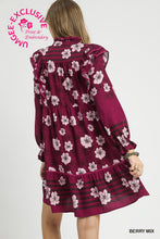 Load image into Gallery viewer, Berry Mix Floral Print Dress
