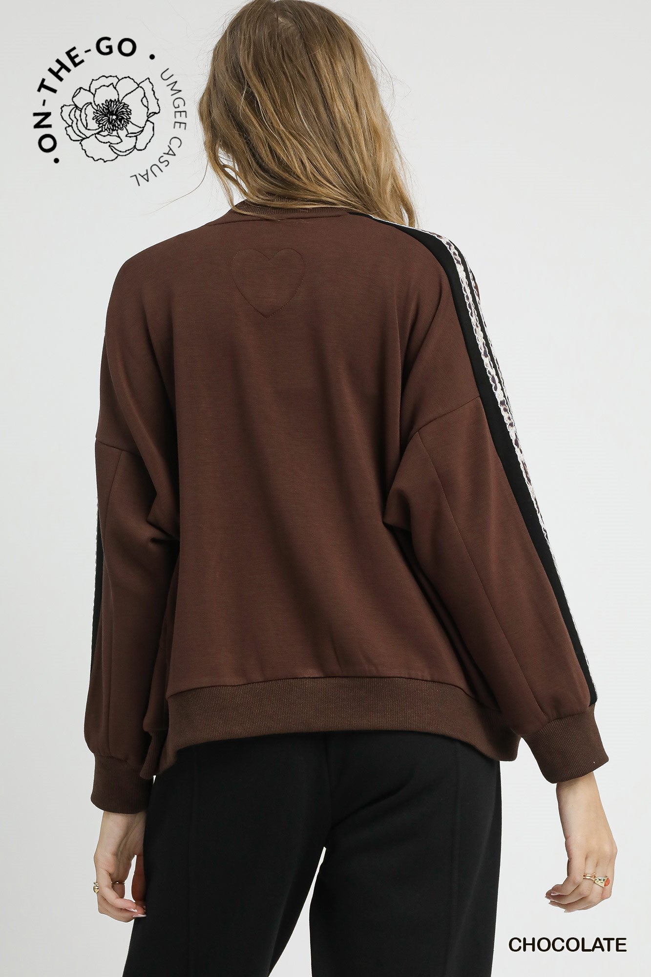 Chocolate Luxeknit Animal Print Jacket