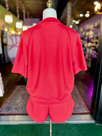 Ruby Scuba Top & Shorts Set