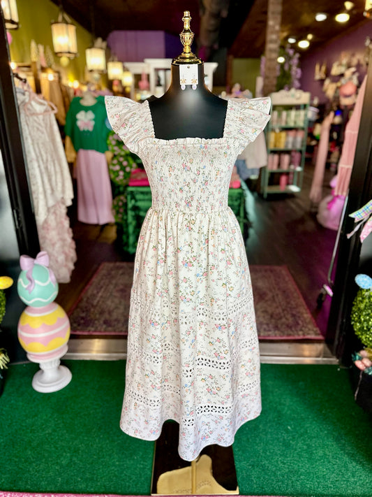 Ivory Garden Grace Midi Dress