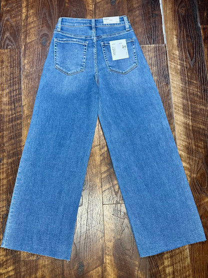 Vervet High Rise Crop Slim Wide Jeans